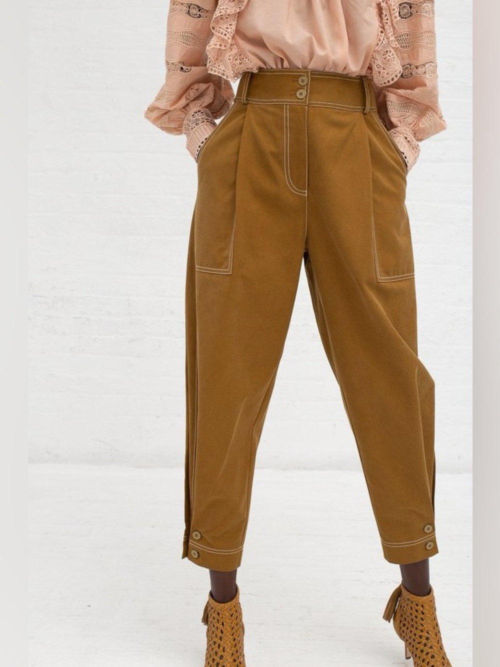 Ulla Johnson Fleet Pant in Olive